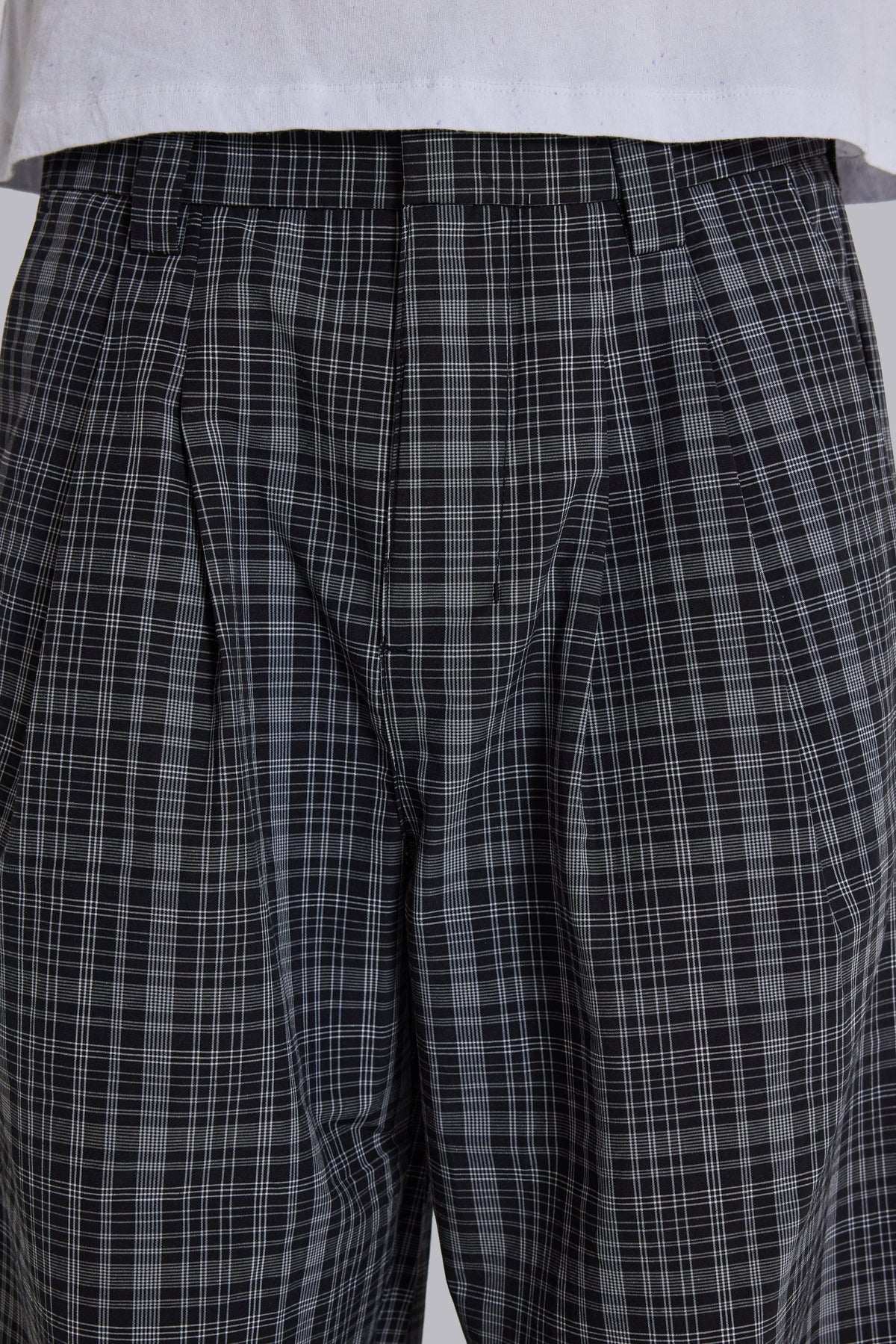 Black Check Goliath Suit Trousers