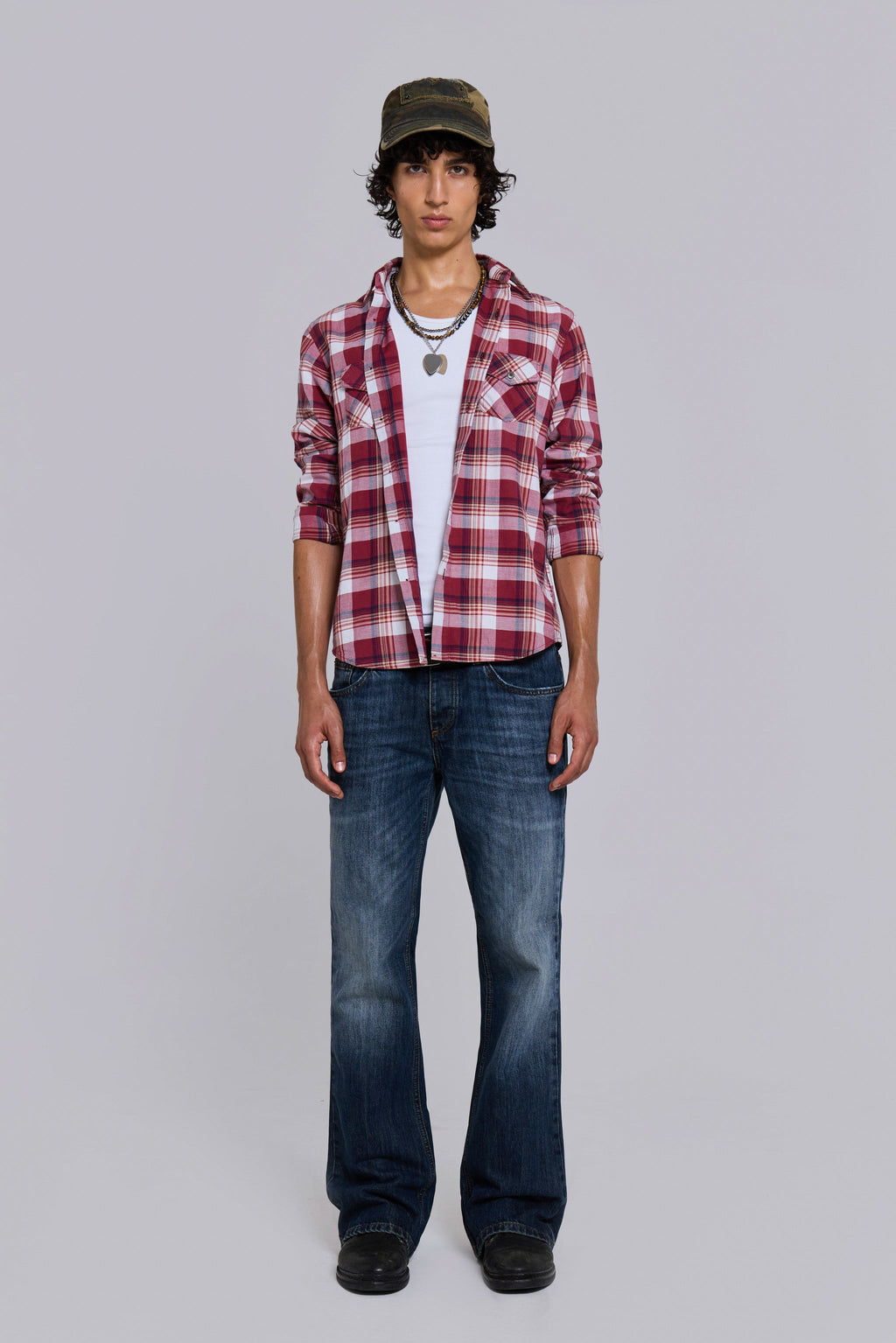 Vacation Plaid Fitted Shirt