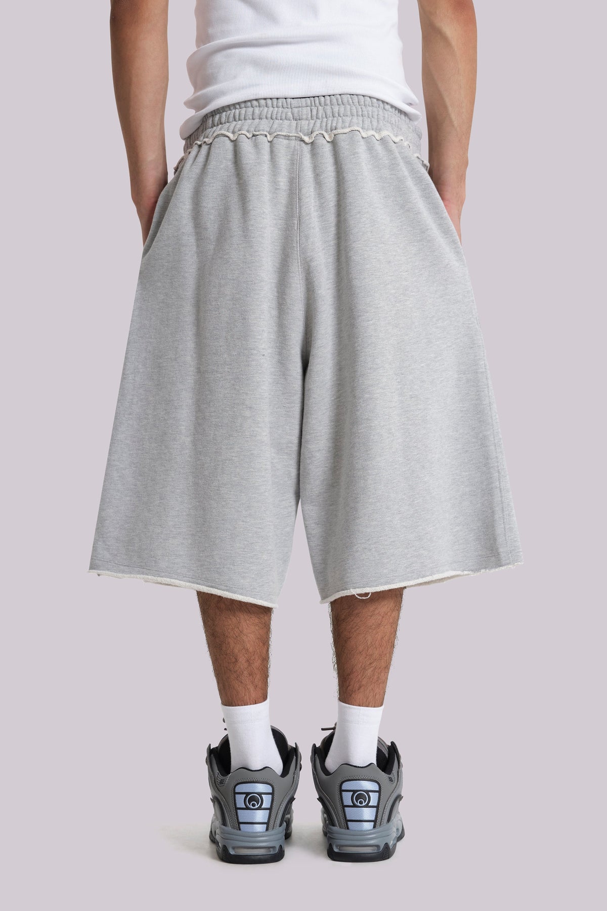 Shorts baggy Monster Jogger gris jaspeado