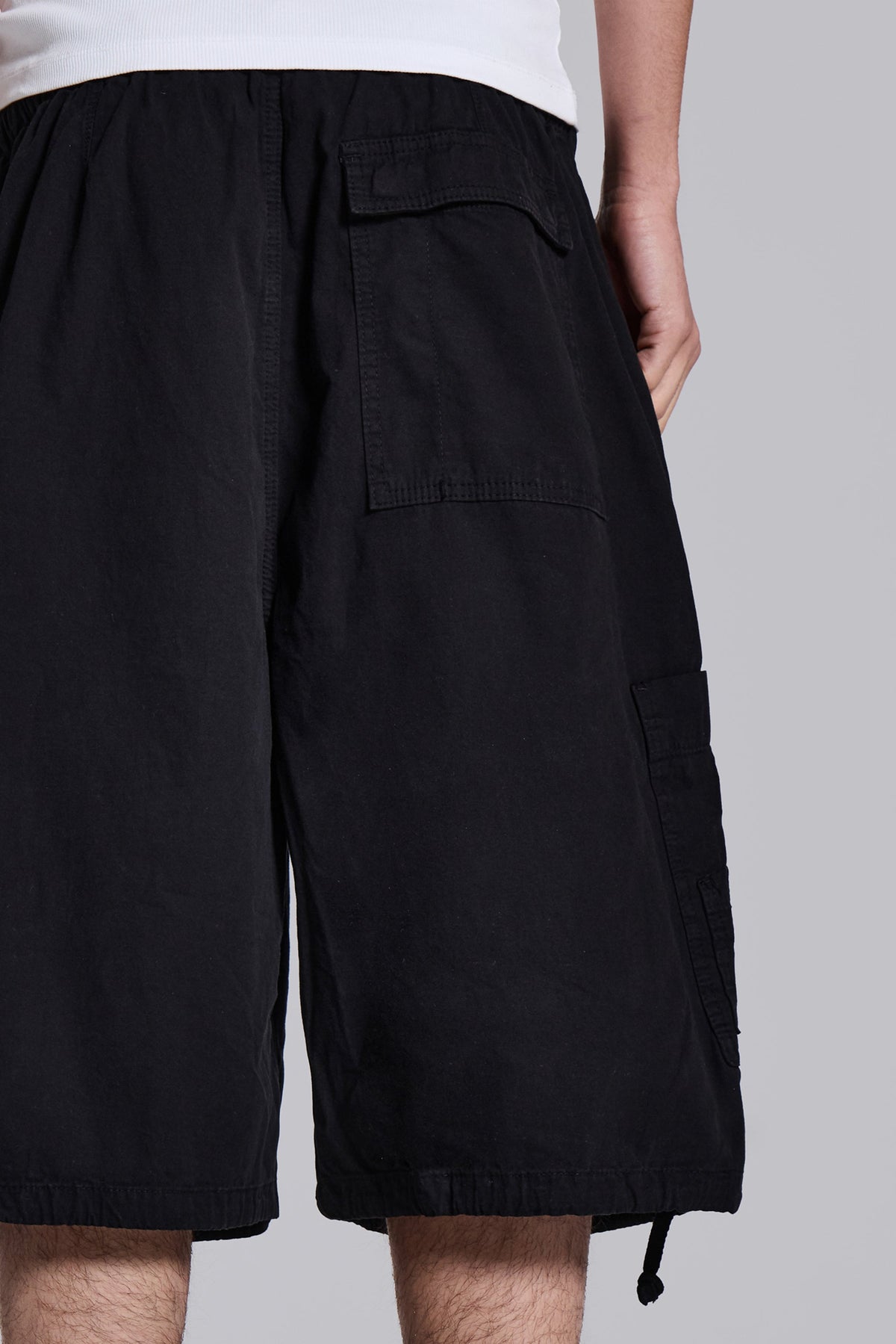 Shorts baggy Cargo paracaídas negros