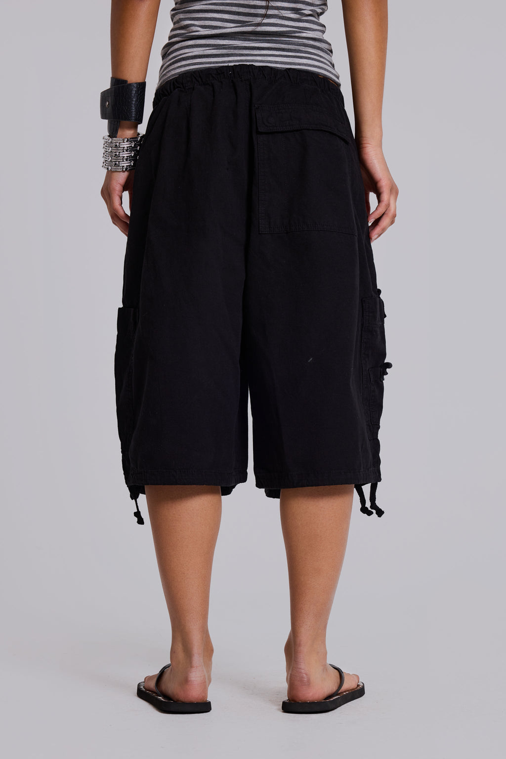 Black Parachute Cargo Shorts