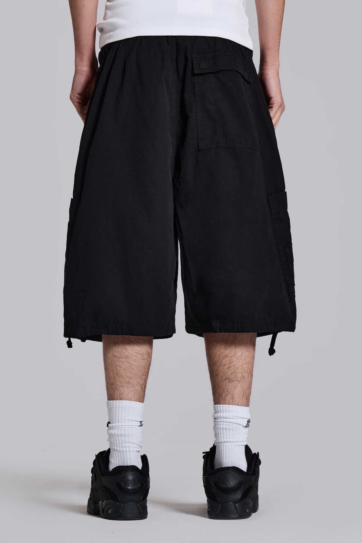 Shorts baggy Cargo paracaídas negros