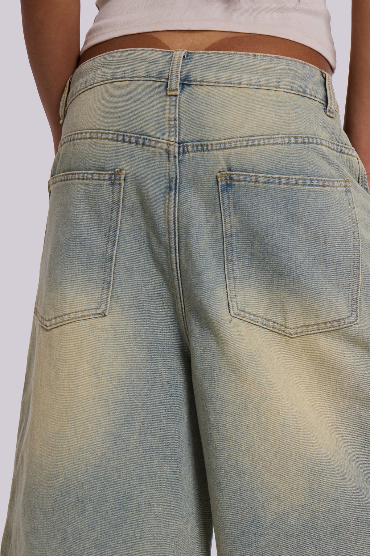 Light Wash Jumbo Jorts
