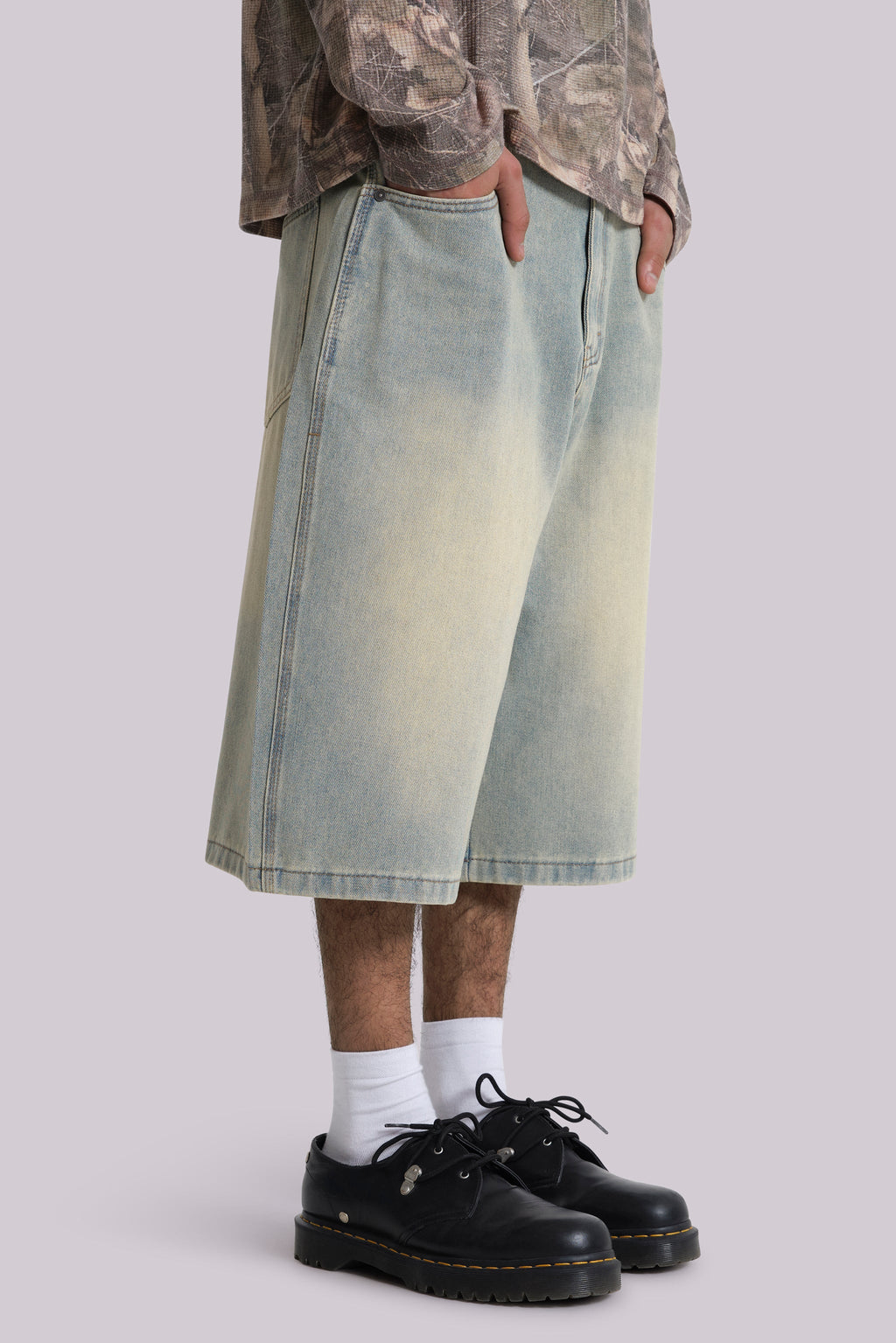 Light Wash Jumbo Jorts