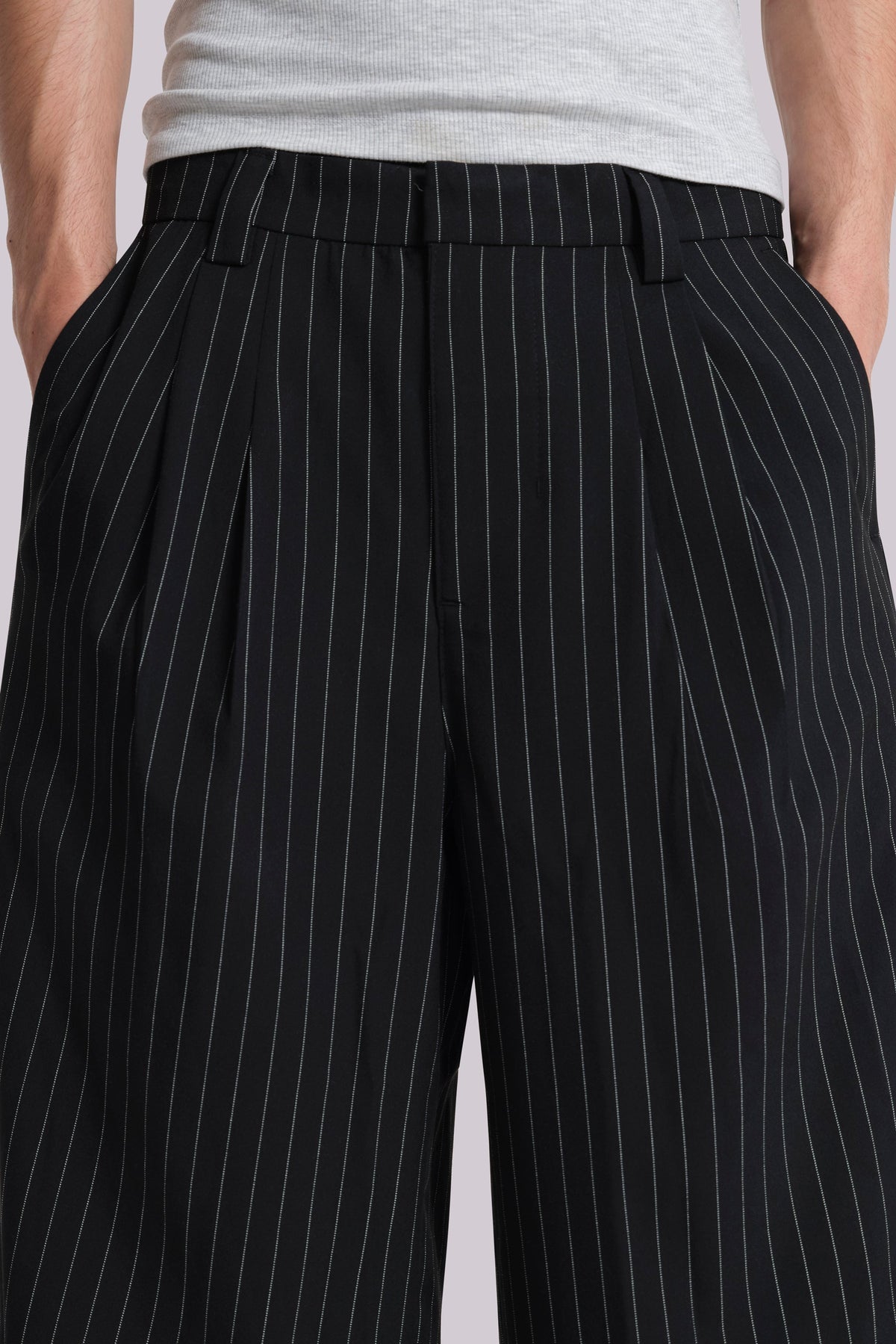 Shorts baggy Goliath de raya diplomática negros