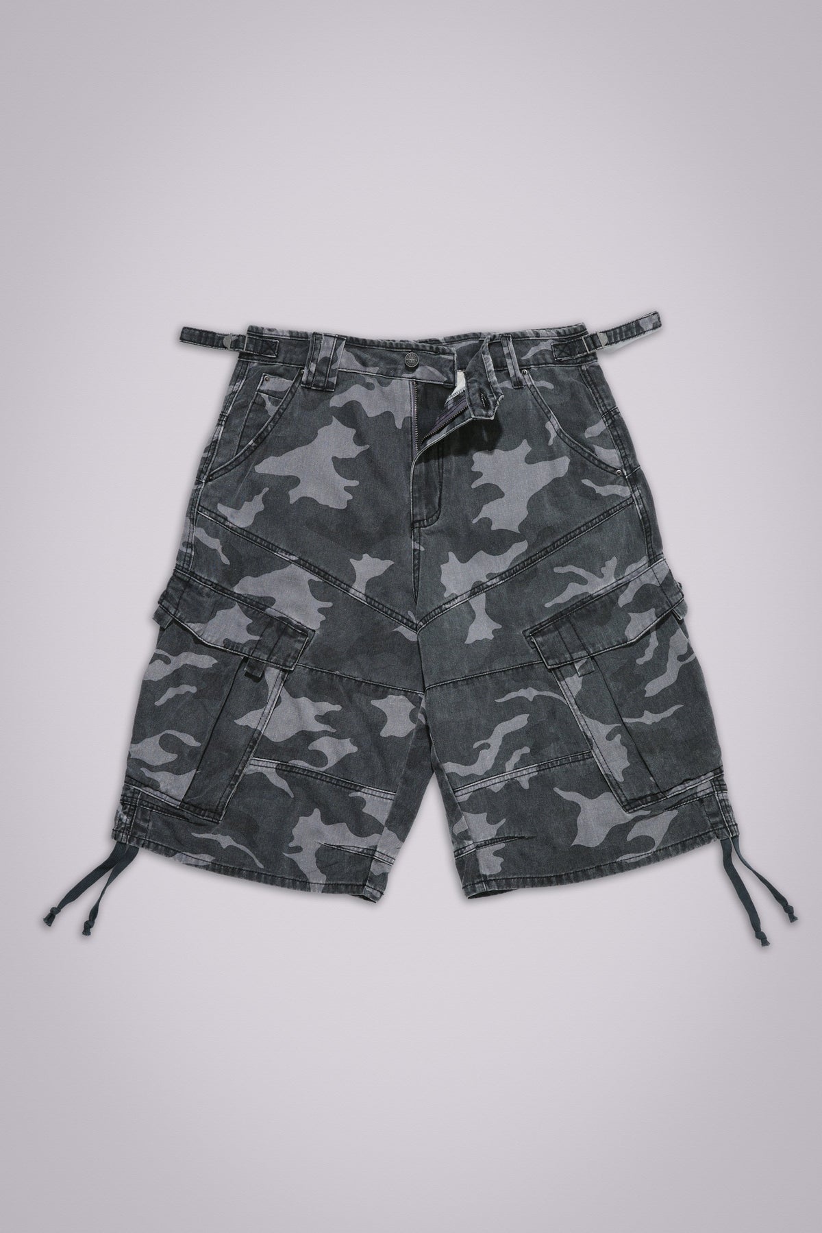 Shorts baggy Cadet negros y camuflaje