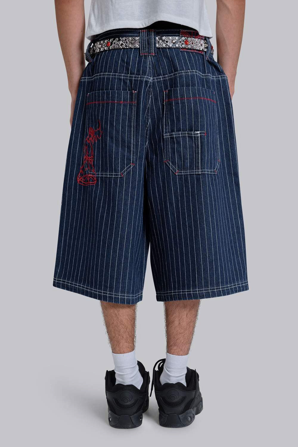 Bermudas vaqueras Ollie de raya diplomática