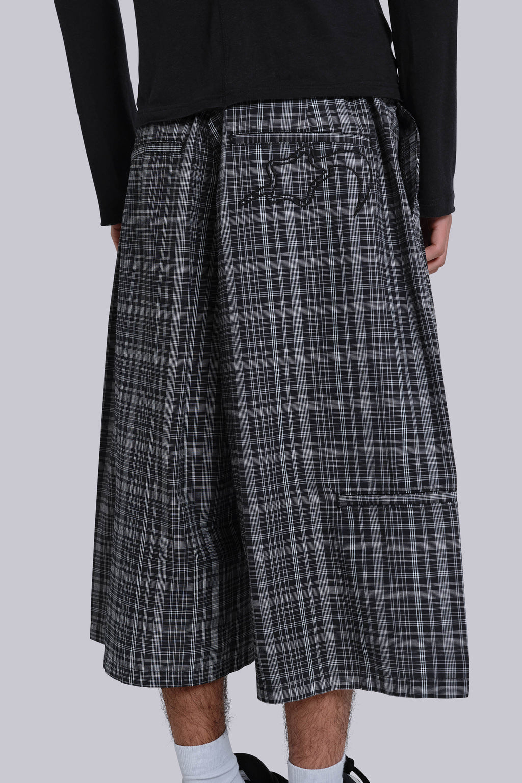 Black Check Jumbo Jorts