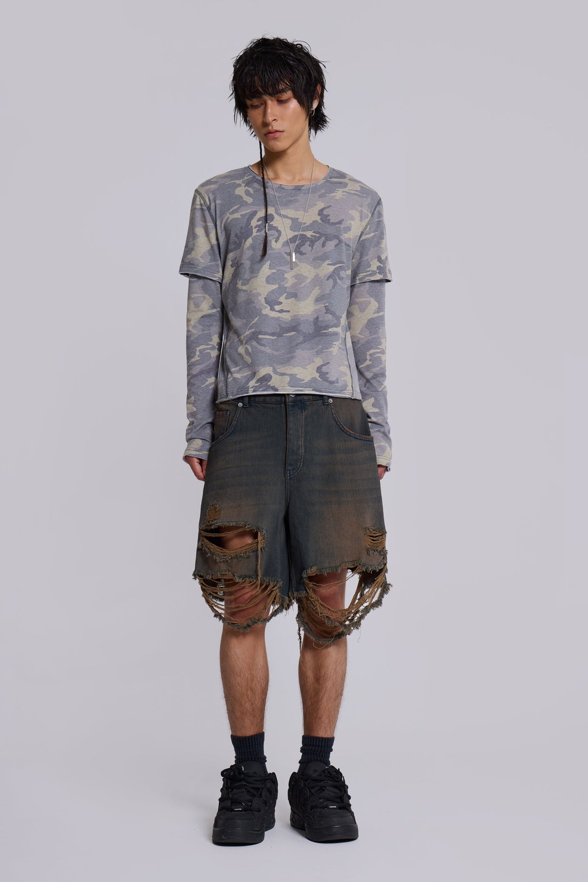 Shorts Dark Glasto vintage lavados
