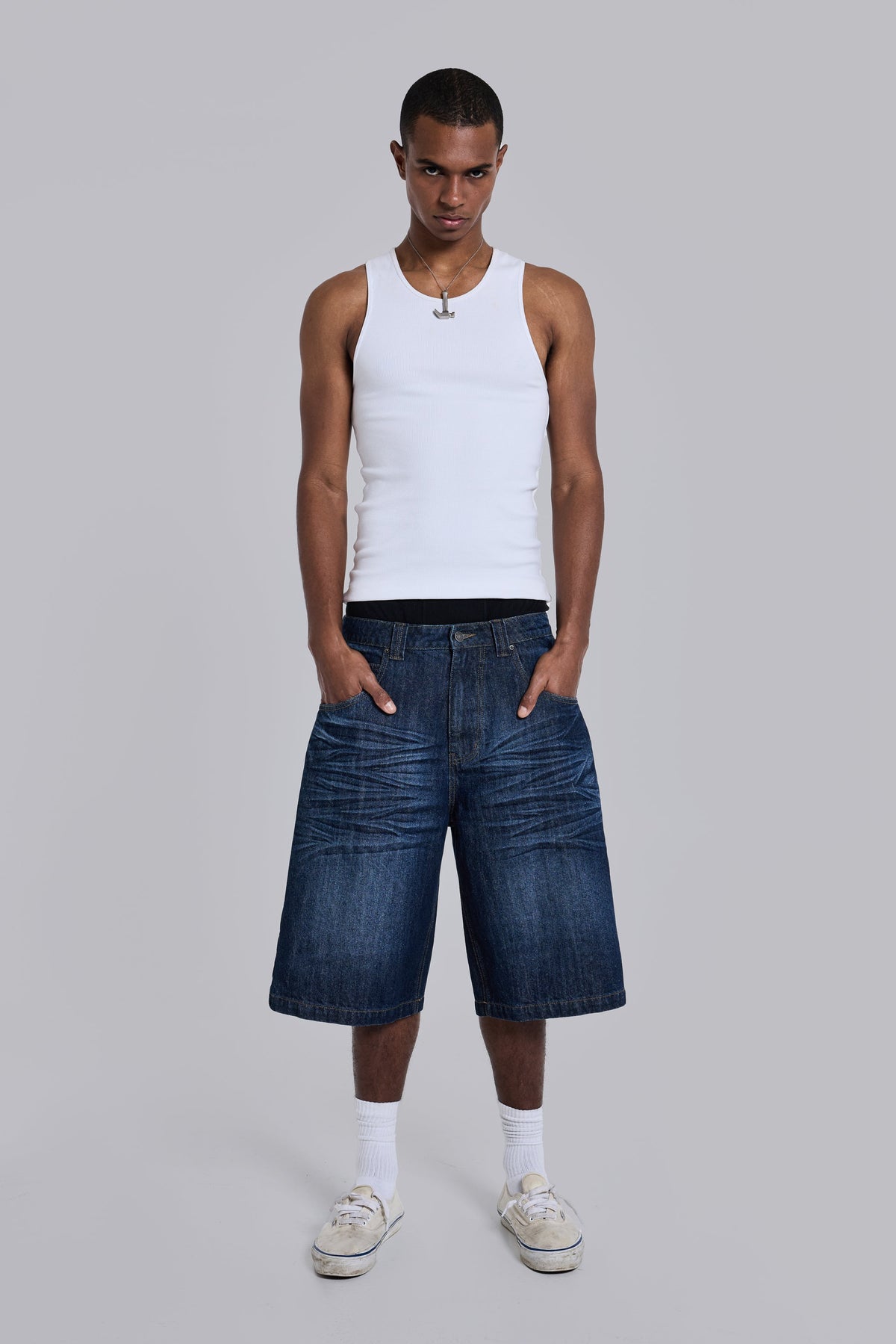 Bermudas vaqueras Union Jack Colossus índigo