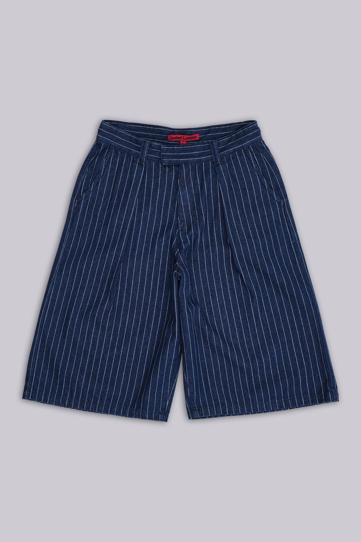 Shorts XL Goliath de raya diplomática denim