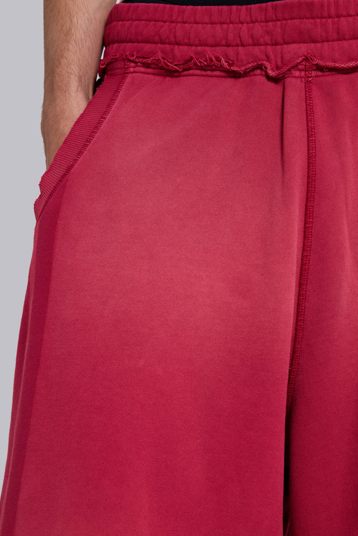 Red Sport Stripe Monster Jogger Shorts