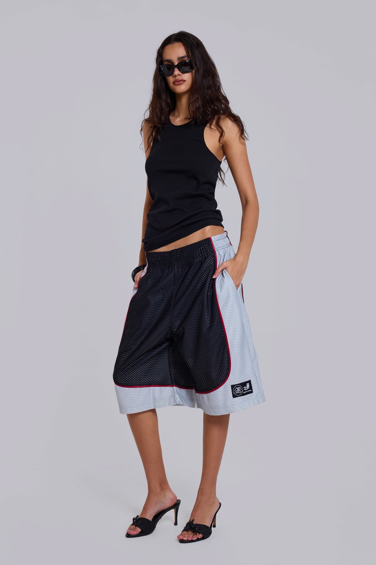 Shorts Court de rejilla de baloncesto negros