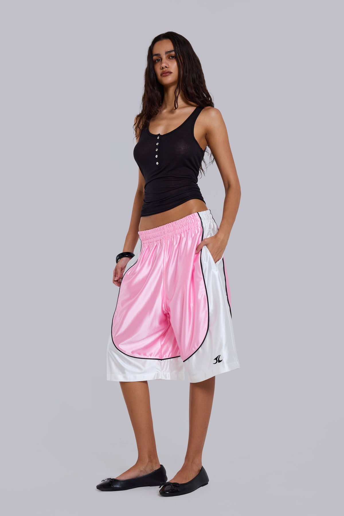 Shorts Court de baloncesto rosa