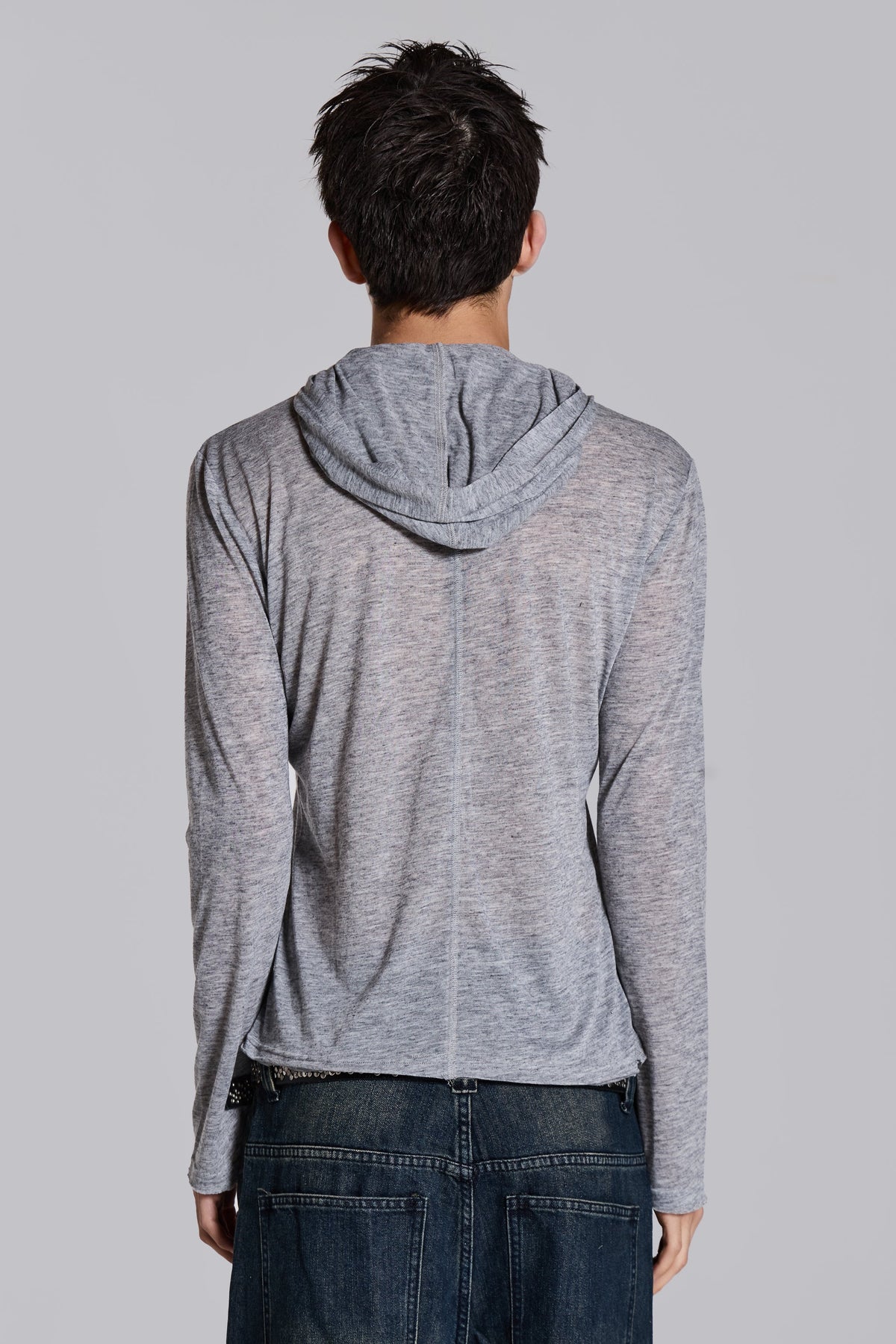 Sudadera con capucha Mist gris jaspeado