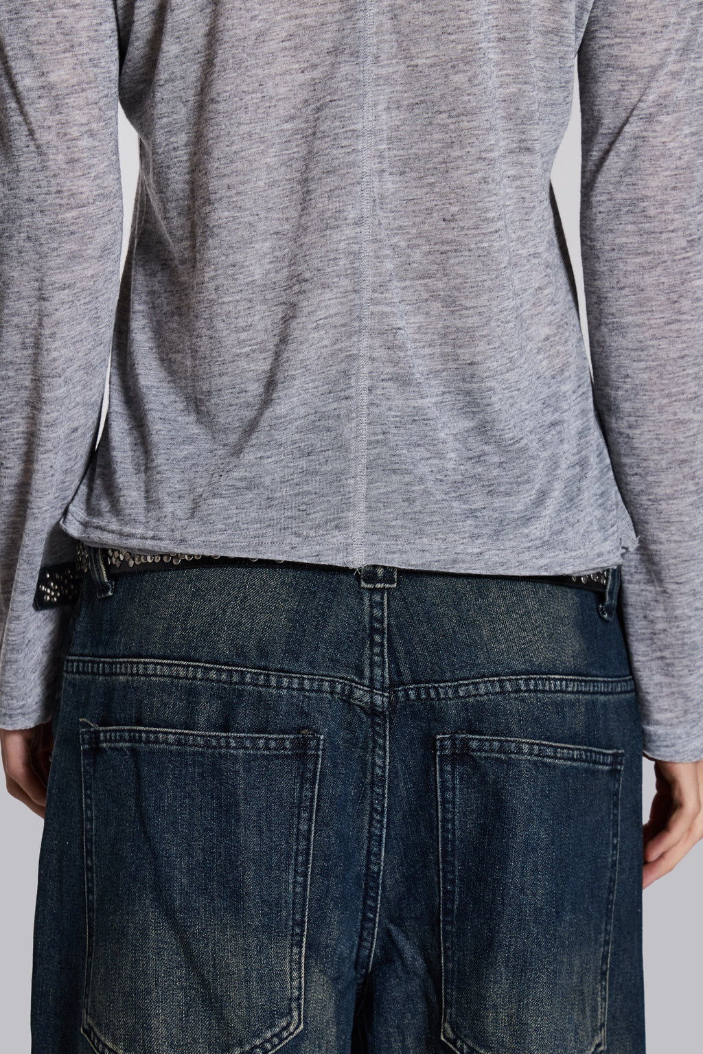 Sudadera con capucha Mist gris jaspeado
