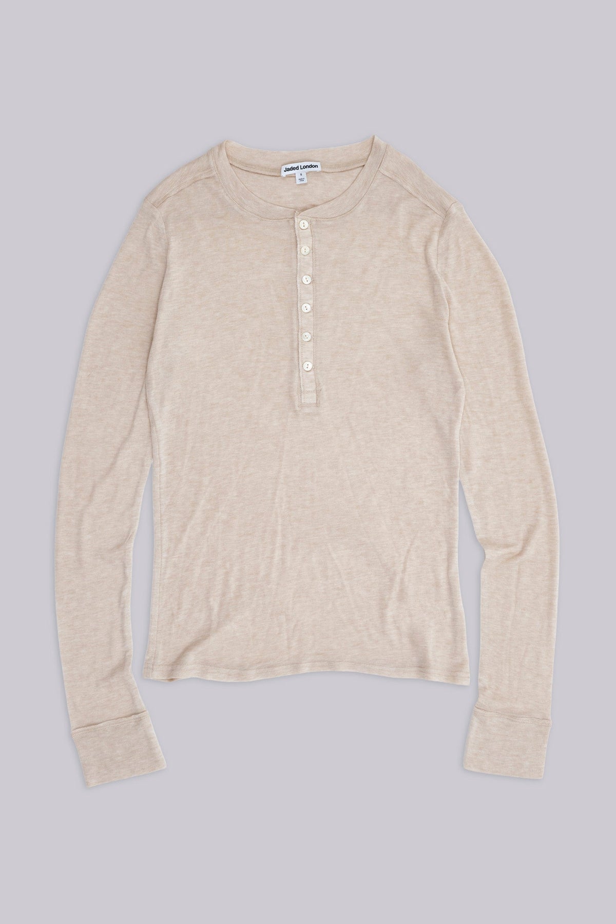 Oatmeal Haze Henley Top
