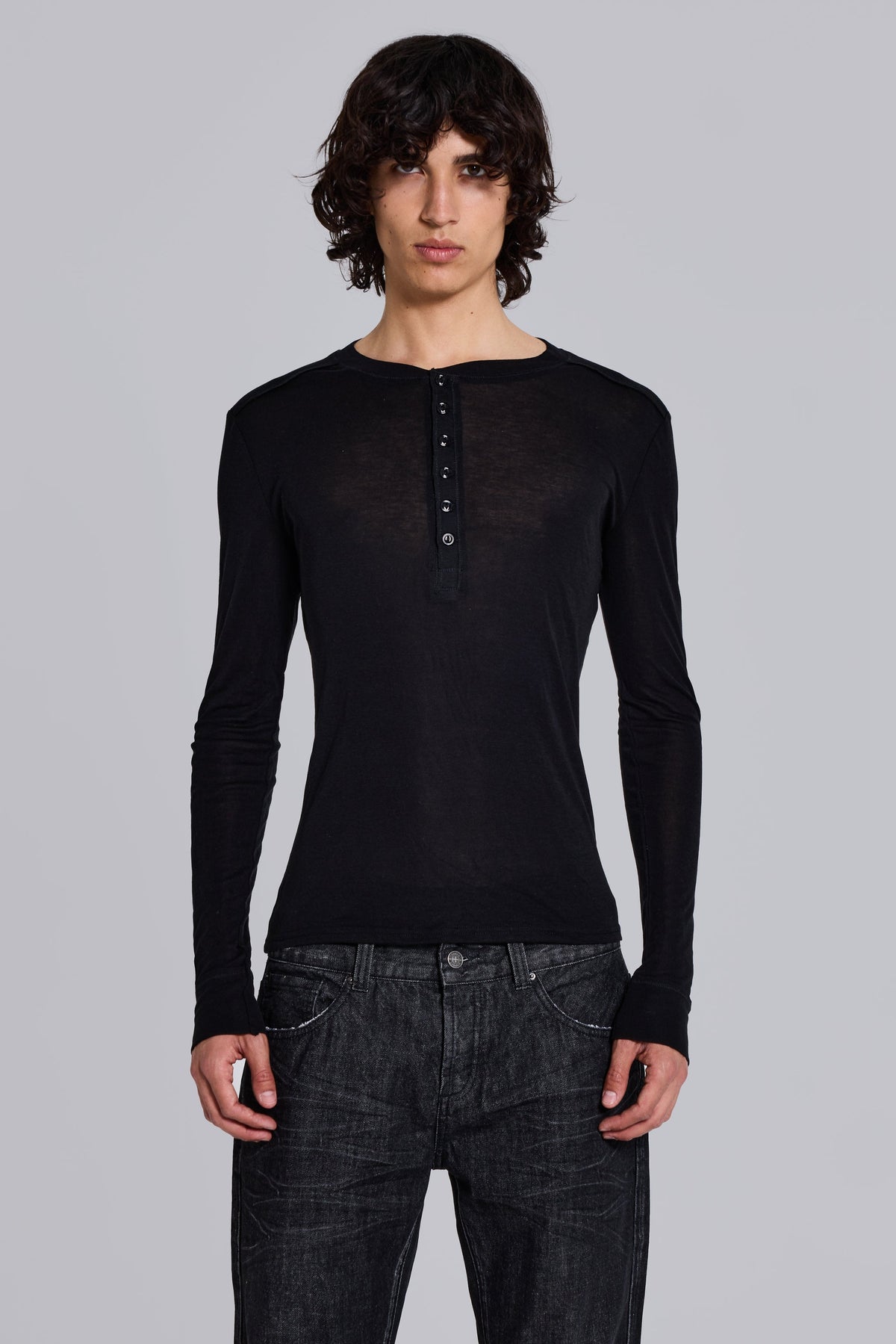 Black Haze Henley Top