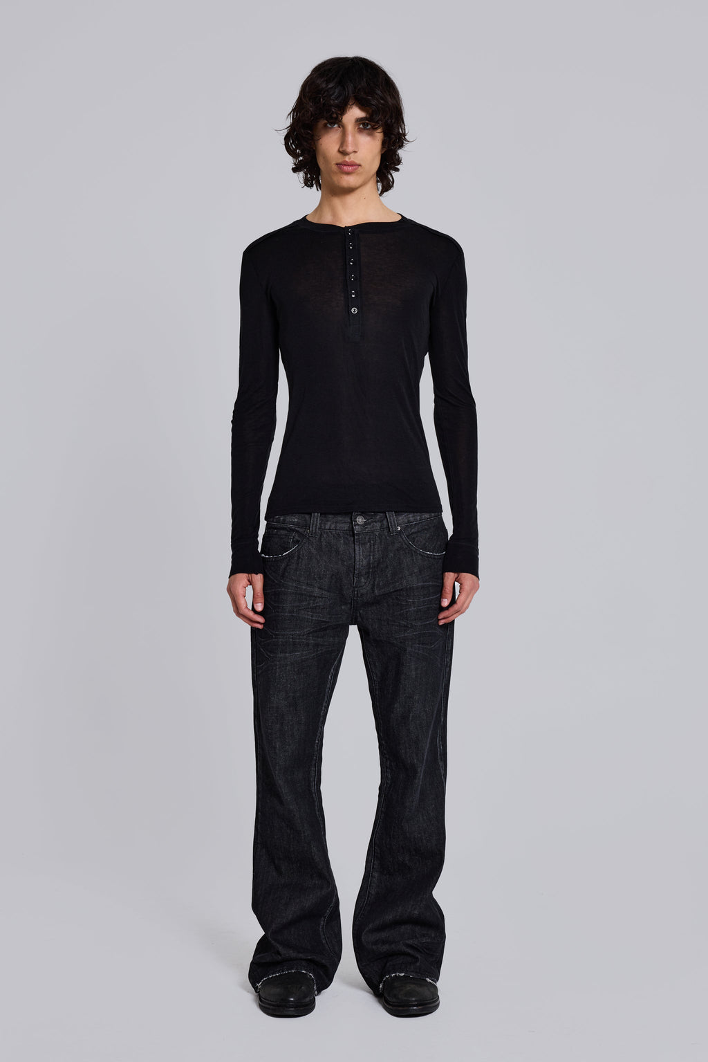 Black Haze Henley Top