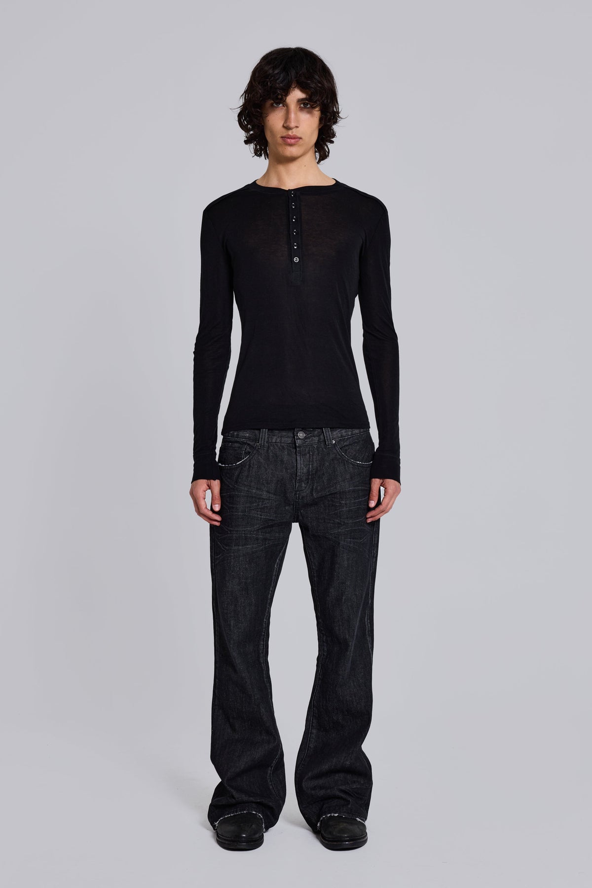 Black Haze Henley Top