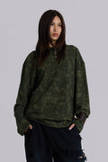 Digi Camo Waffle Henley Top