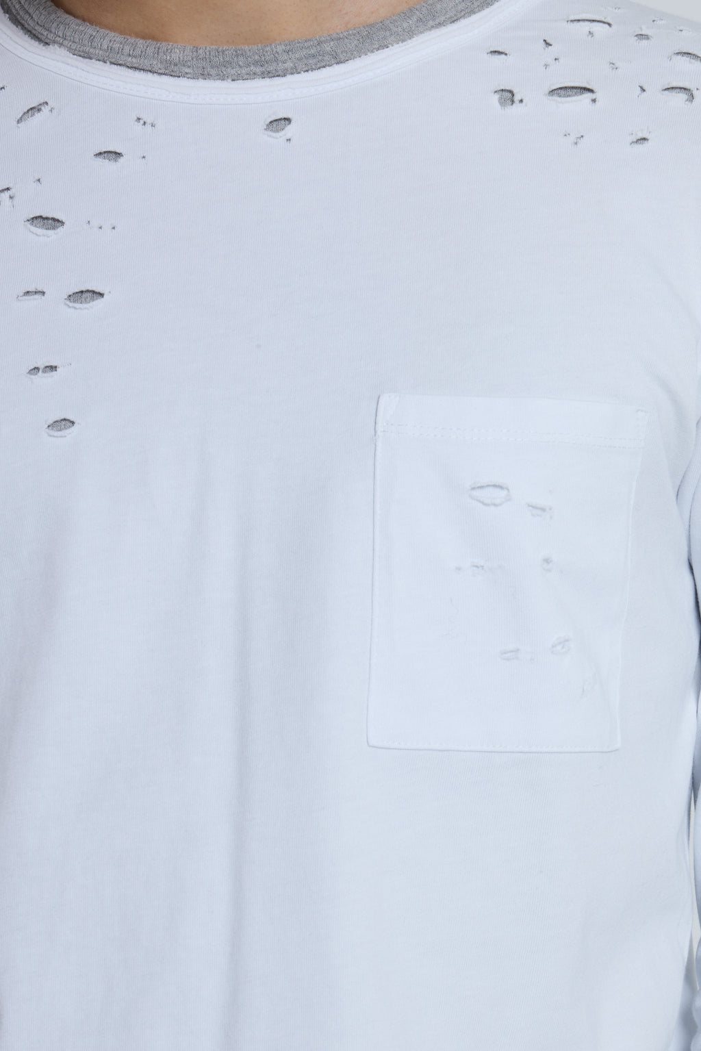 Distressed Double-Layered Waffle Top