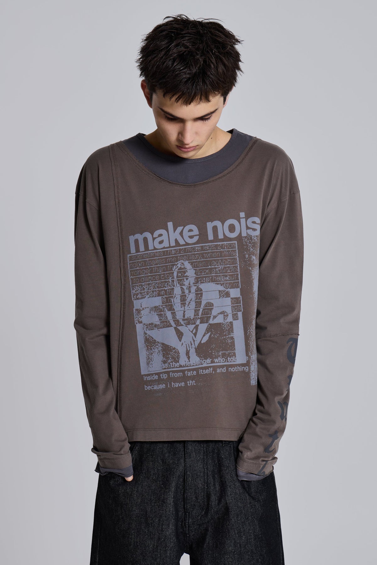 Noise Double Layer Long Sleeve Top