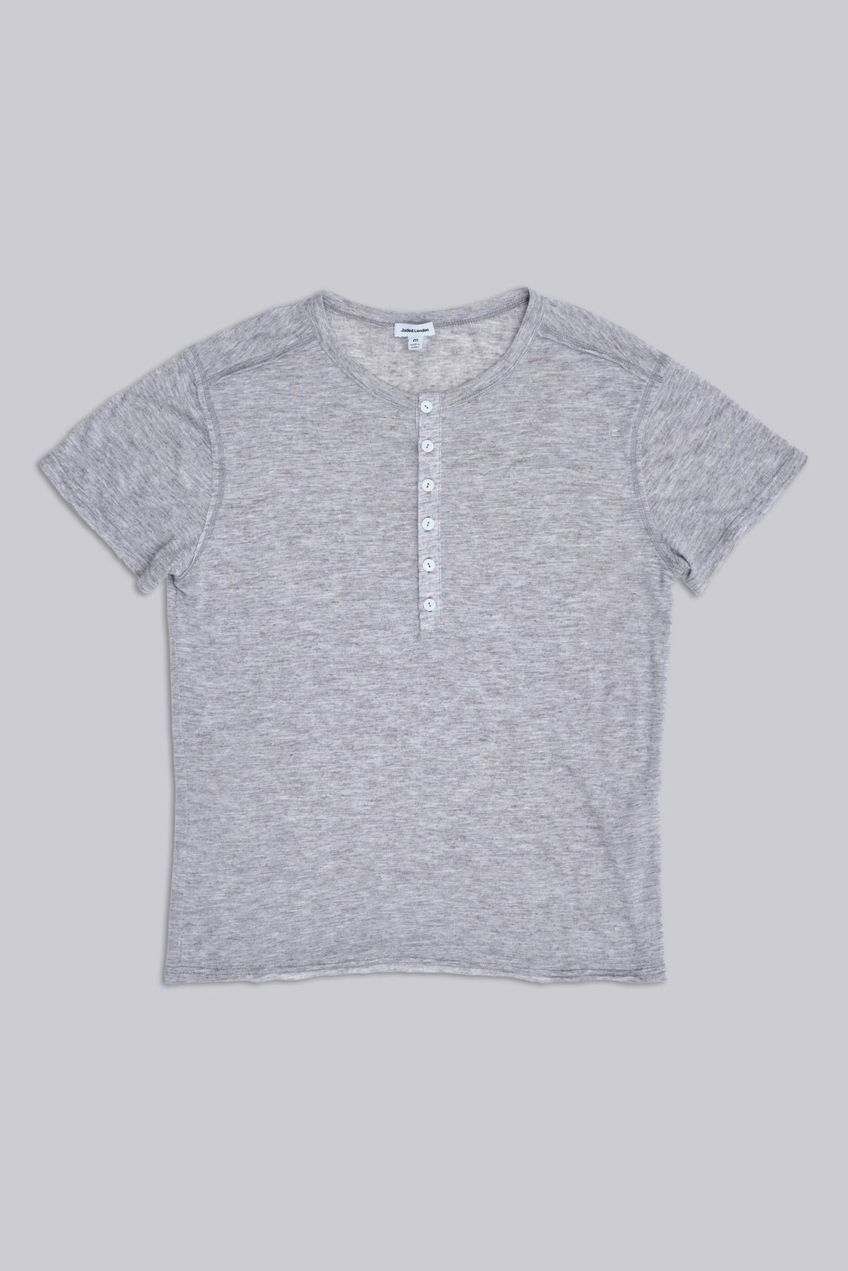 Grey Marl Haze Henley T-Shirt