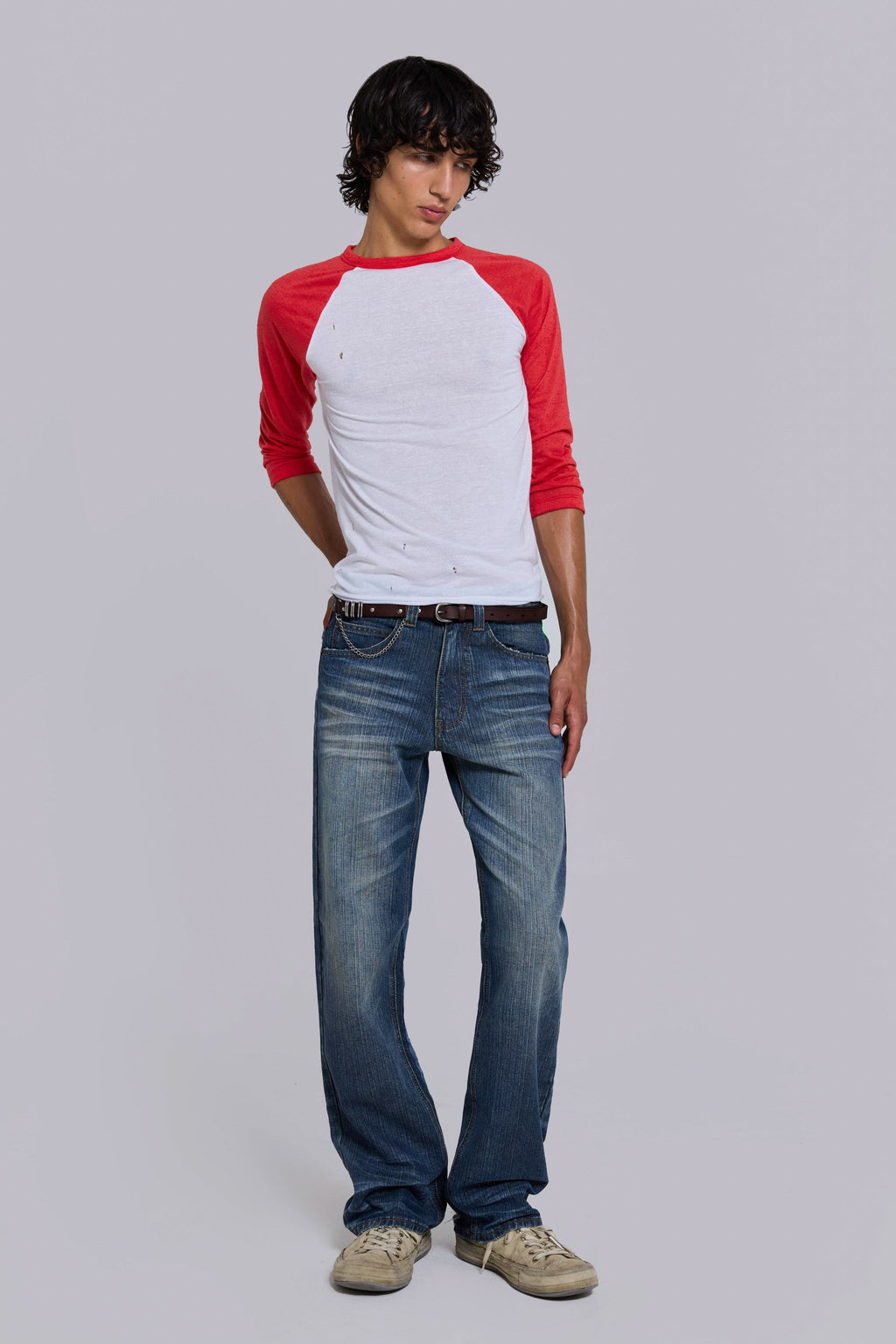 Red Los Angeles Raglan Top