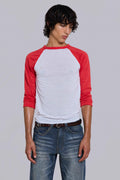 Red Los Angeles Raglan Top