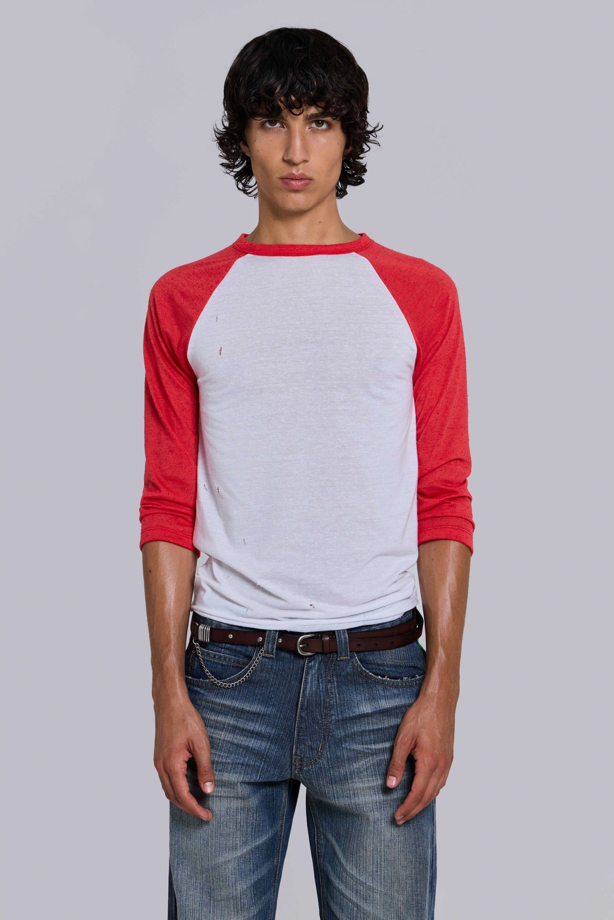 Red Los Angeles Raglan Top