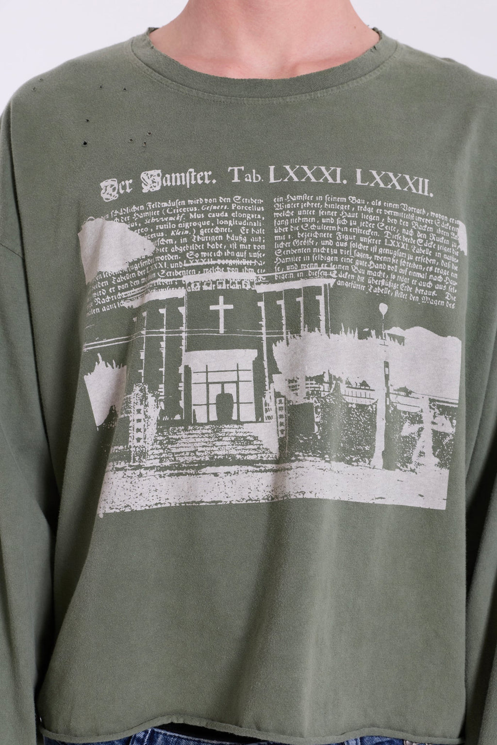 Scripture Cropped Long Sleeve Top