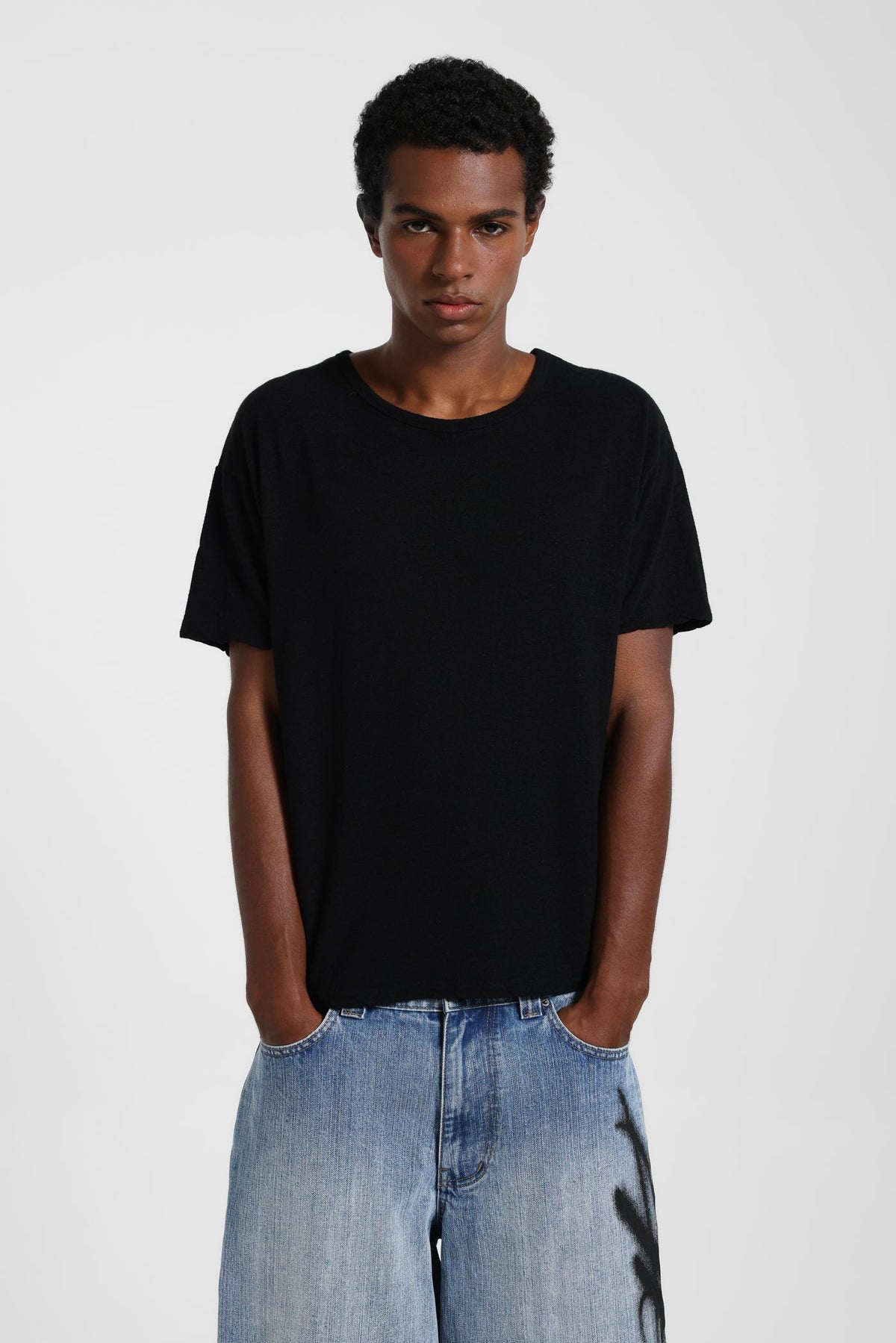 Black Slub T-Shirt
