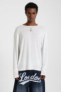 Slub White Long Sleeve T-Shirt