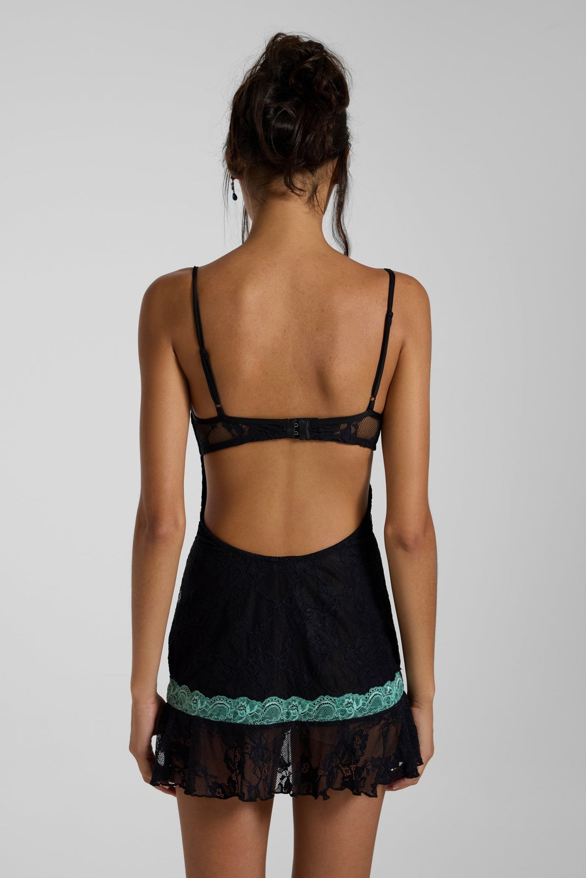 Lenia Backless Lace Mini Dress