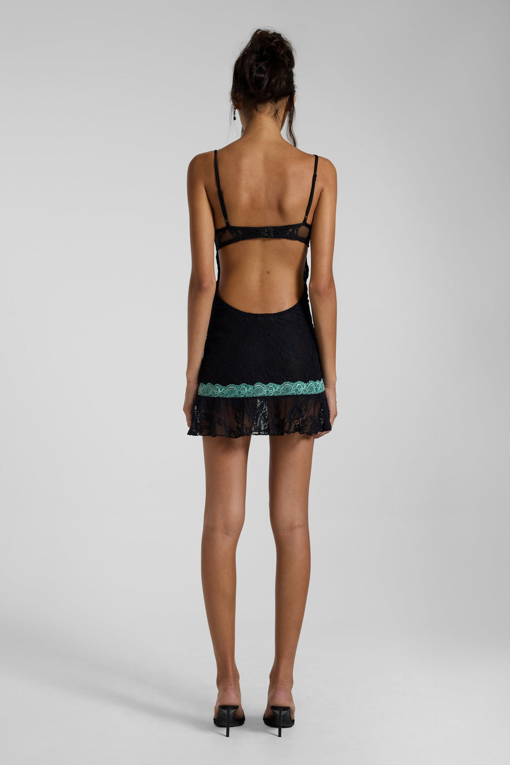 Lenia Backless Lace Mini Dress