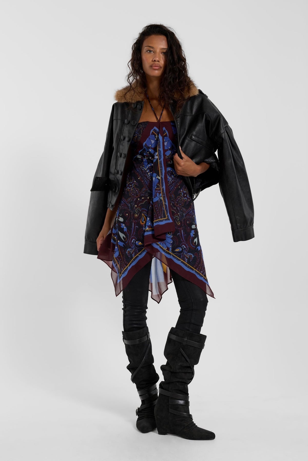 Sydney PU Leather Belted Jacket