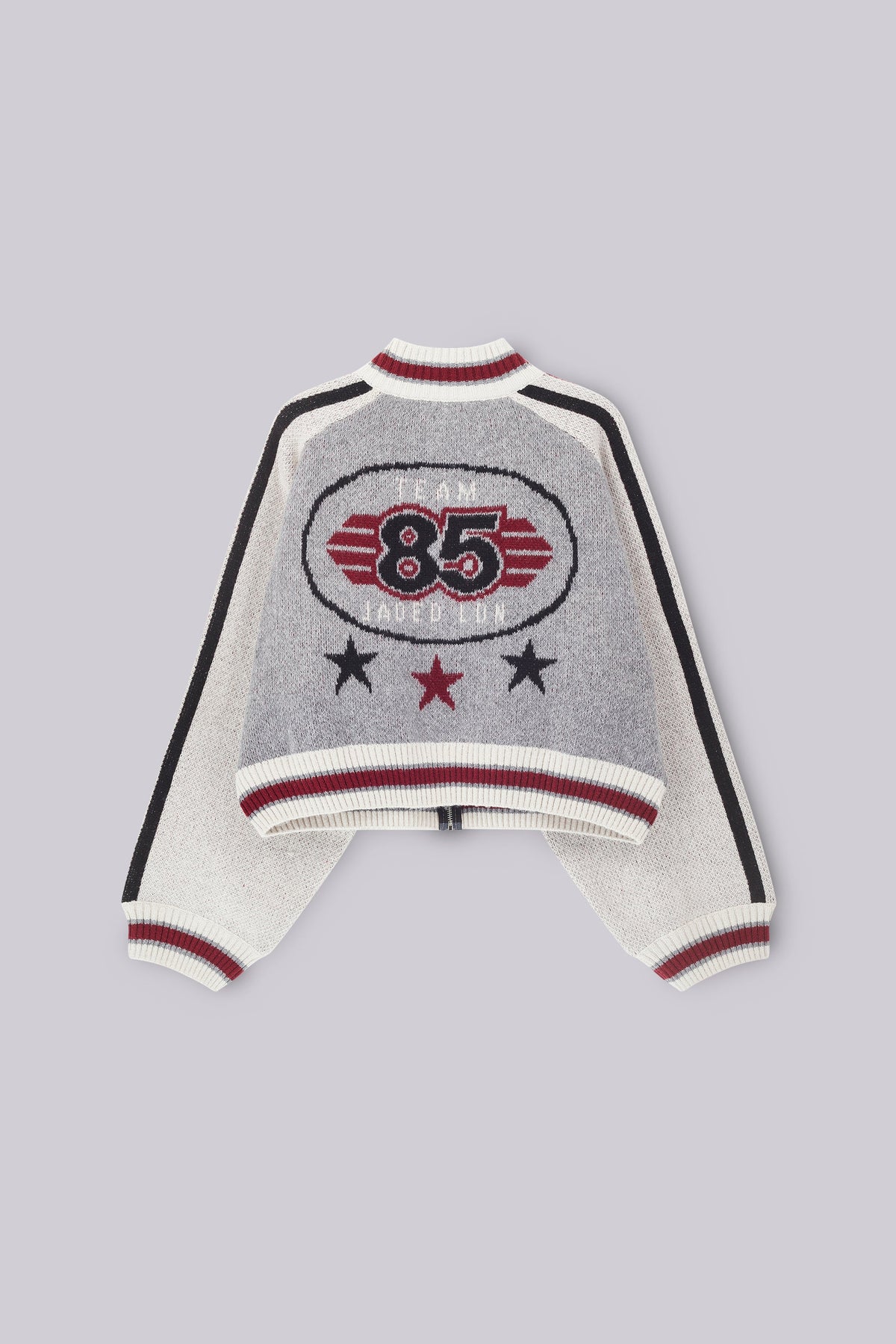 Grey Team 85 Knitted Bomber Jacket