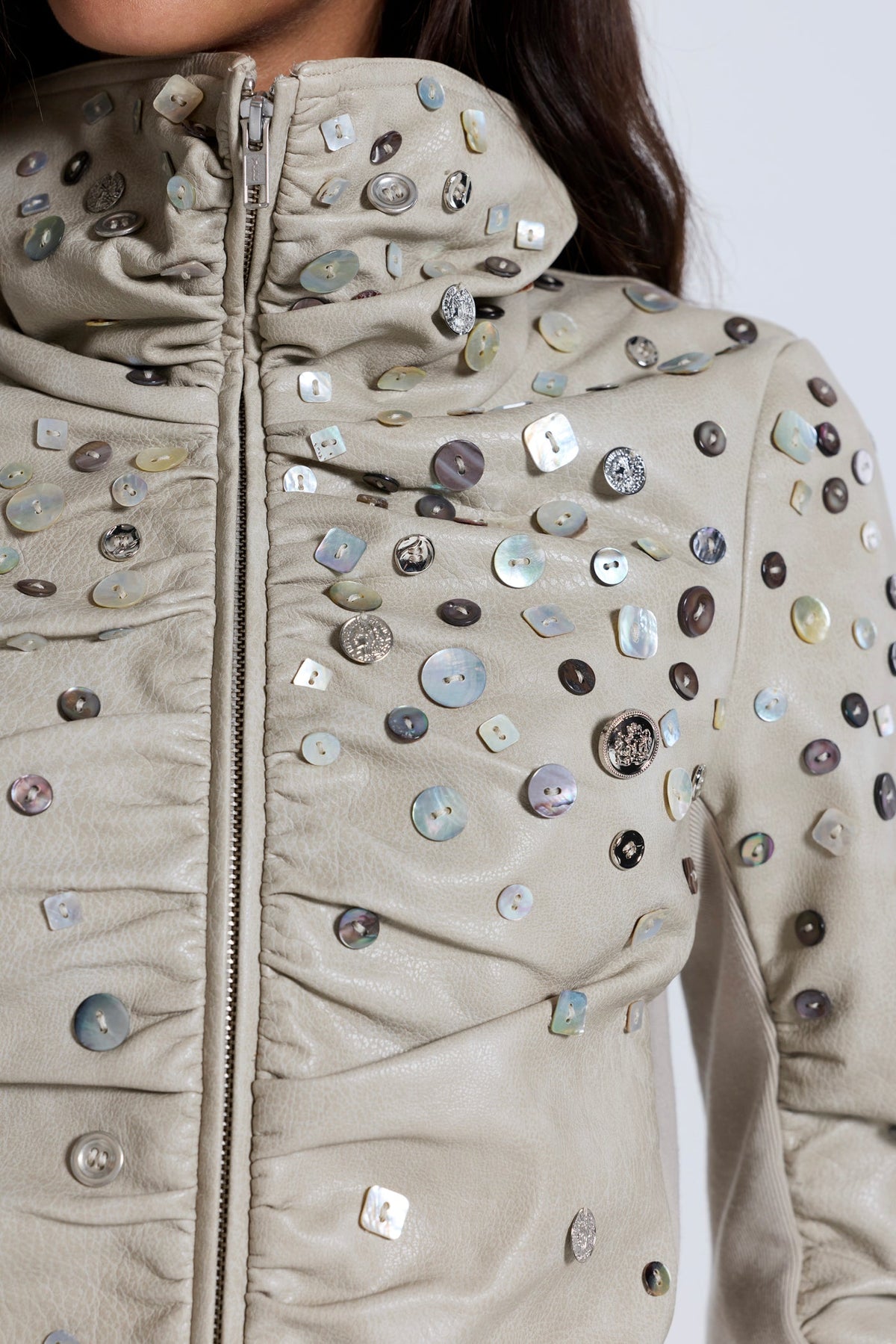 Chaqueta Presley con adornos de polipiel