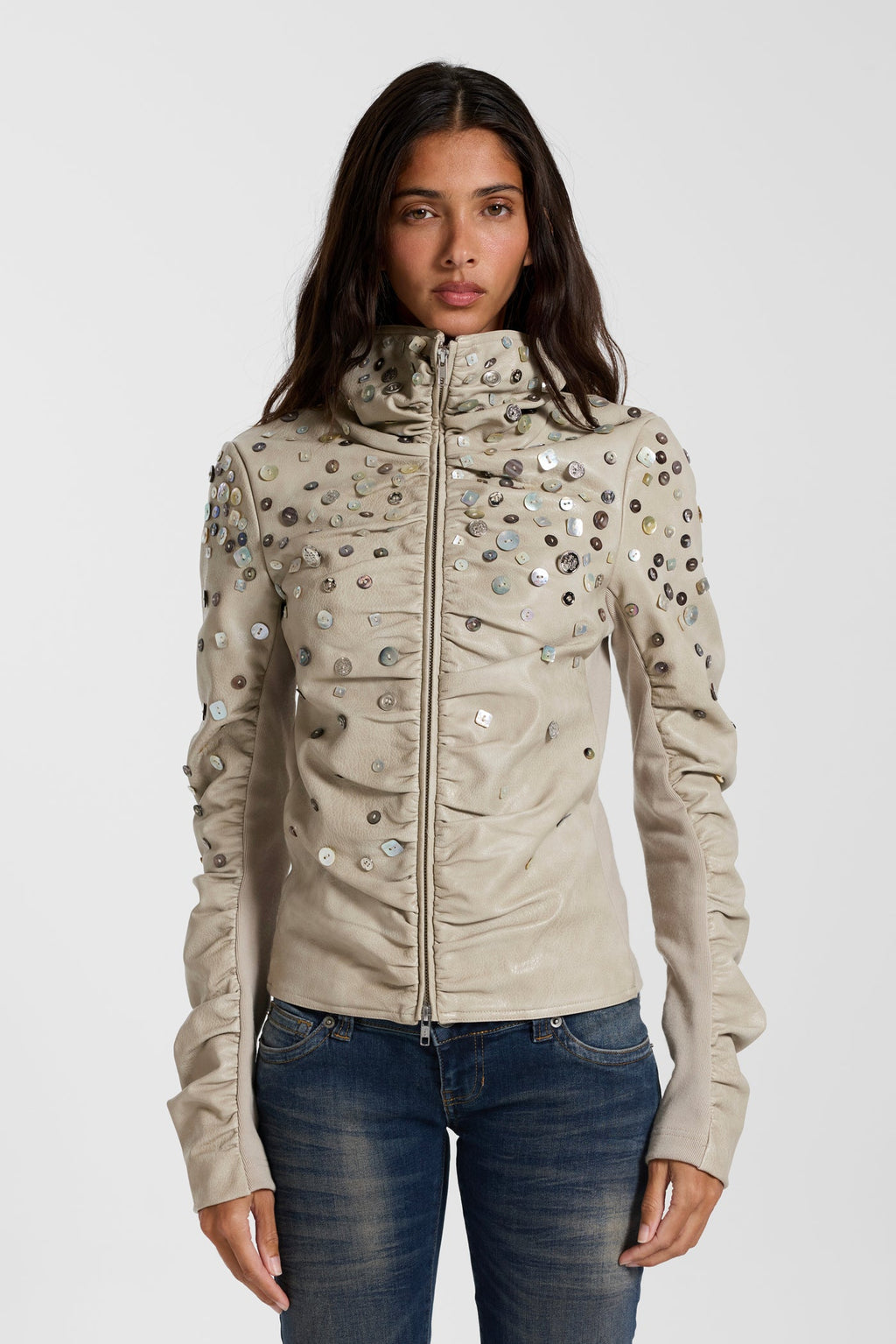 Chaqueta Presley con adornos de polipiel