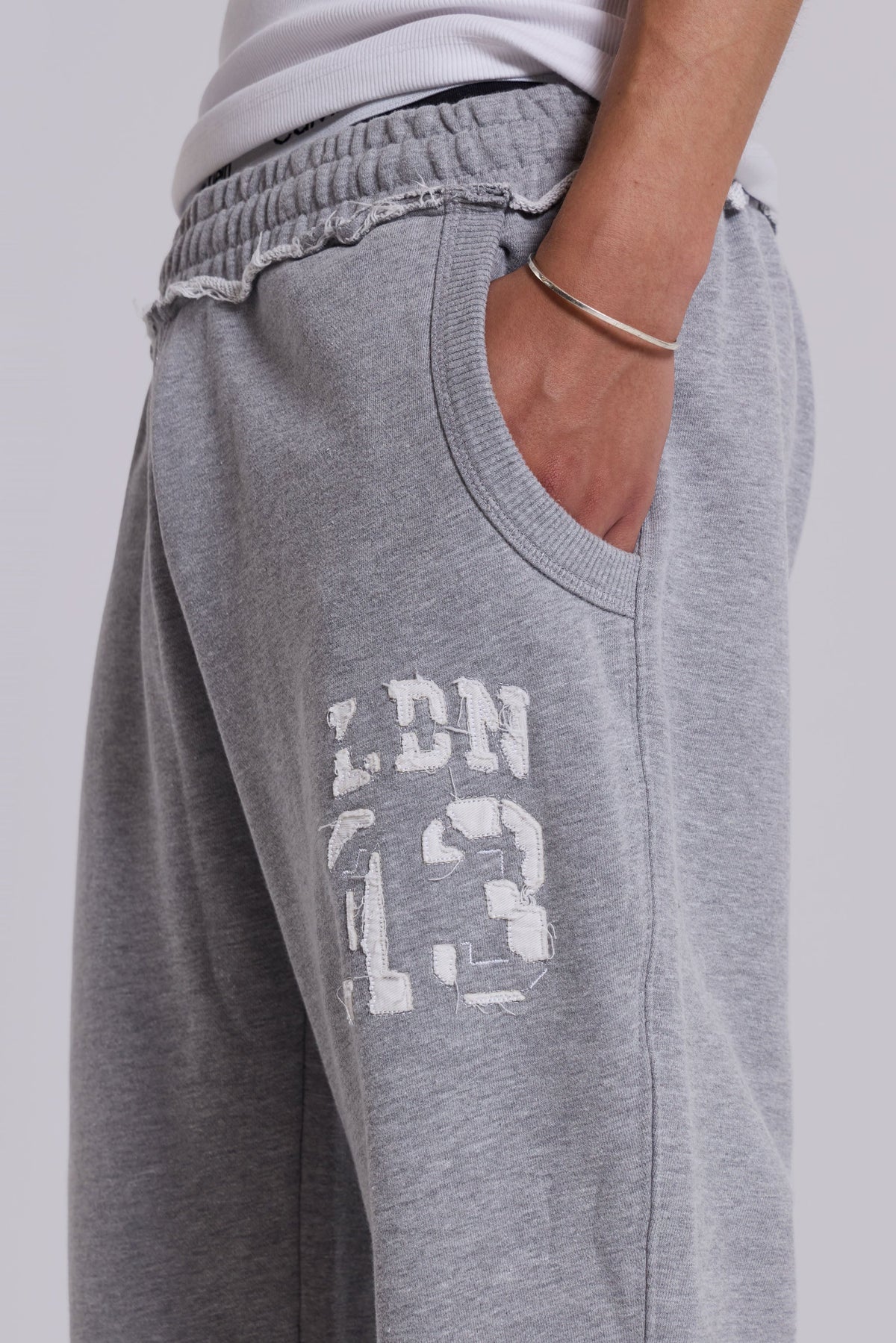 13 Grey Marl Bootcut Monster Joggers