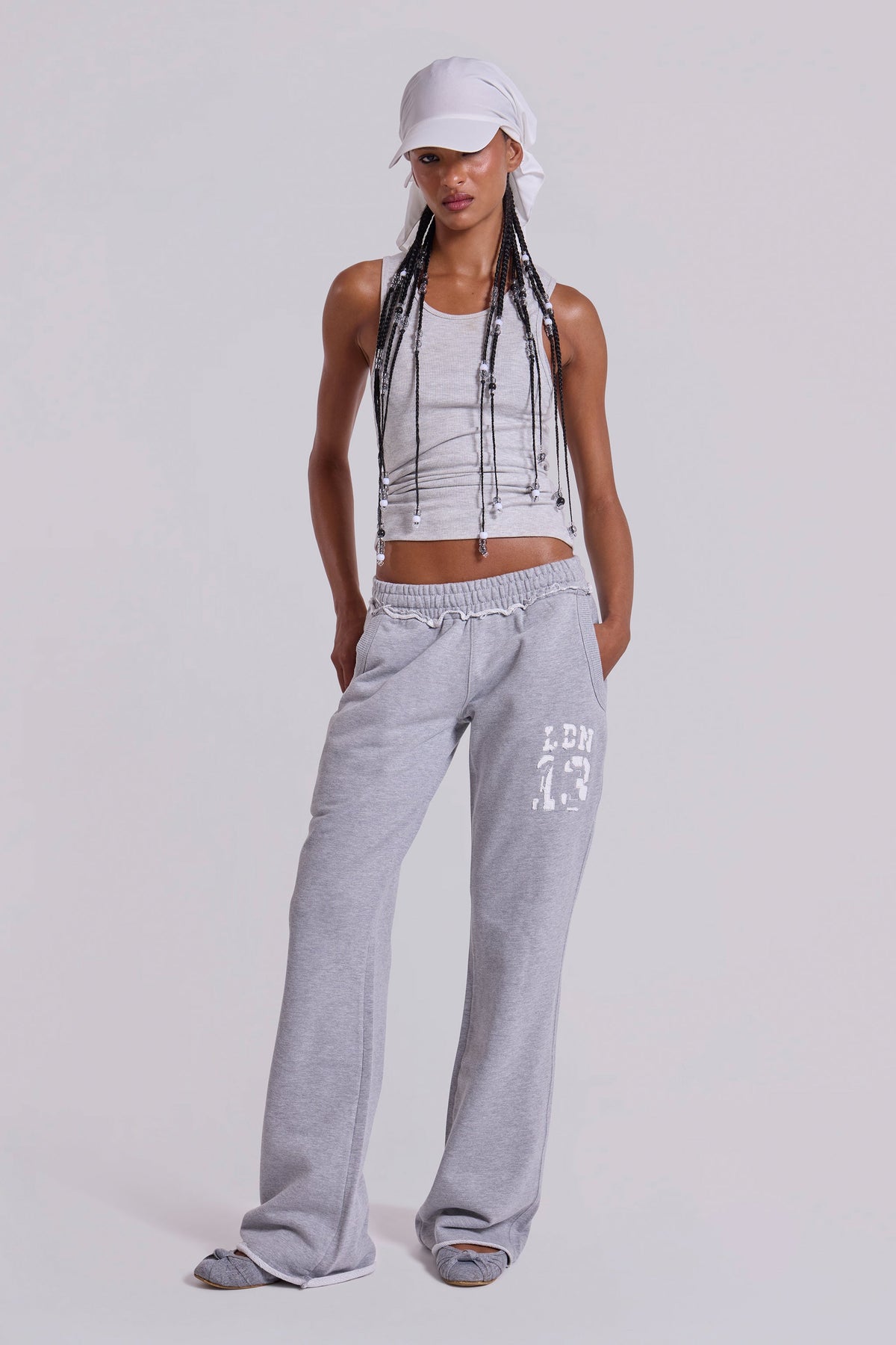 13 Grey Marl Bootcut Monster Joggers