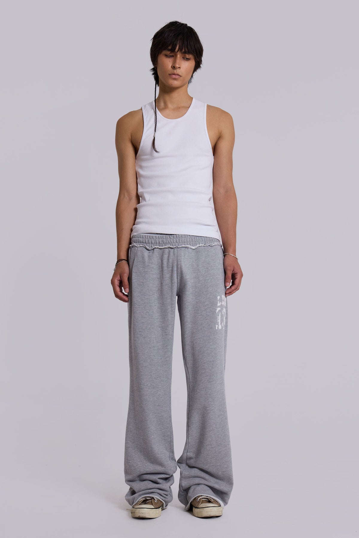 13 Grey Marl Bootcut Monster Joggers
