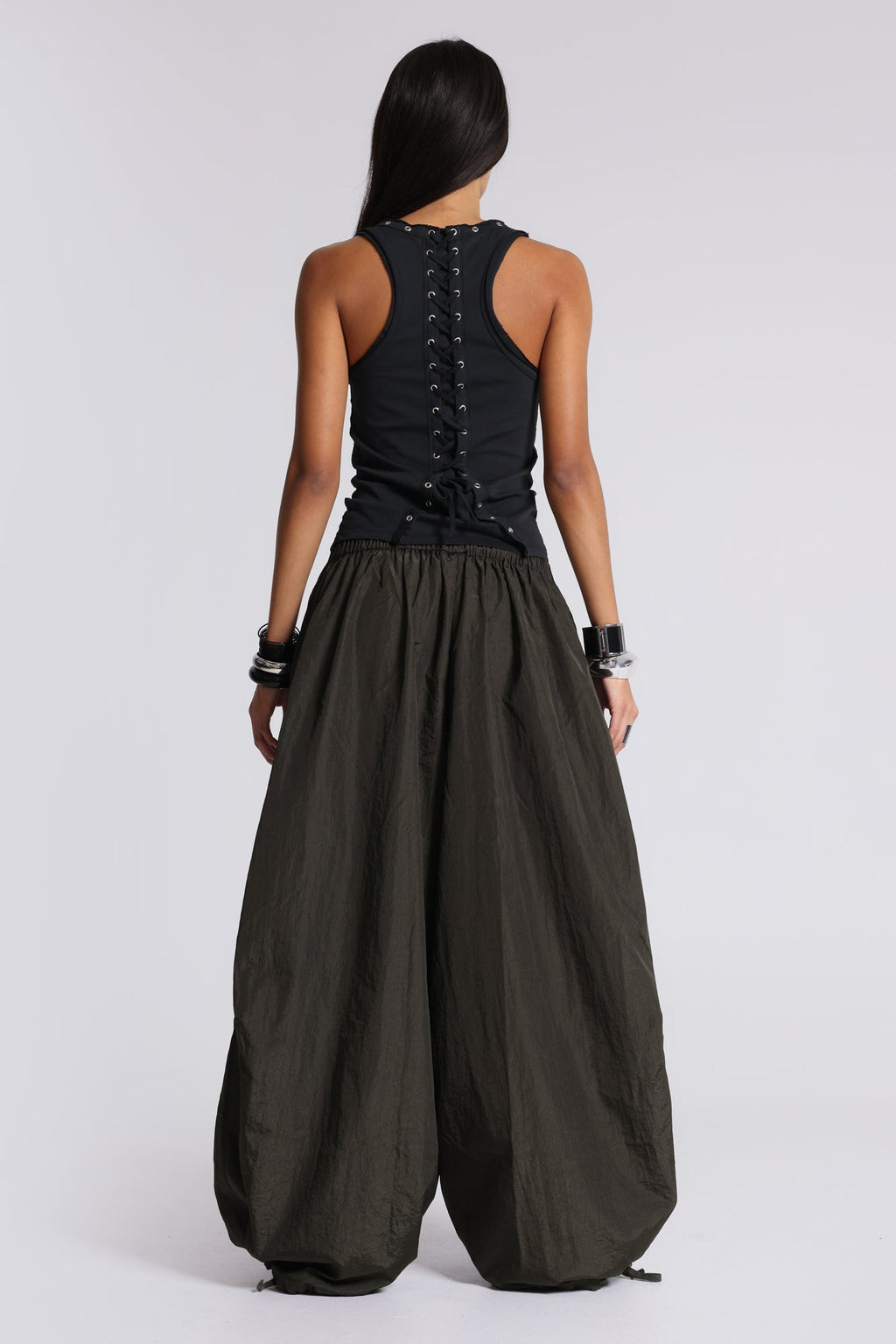 Ramona Burnout Vest Top in Black