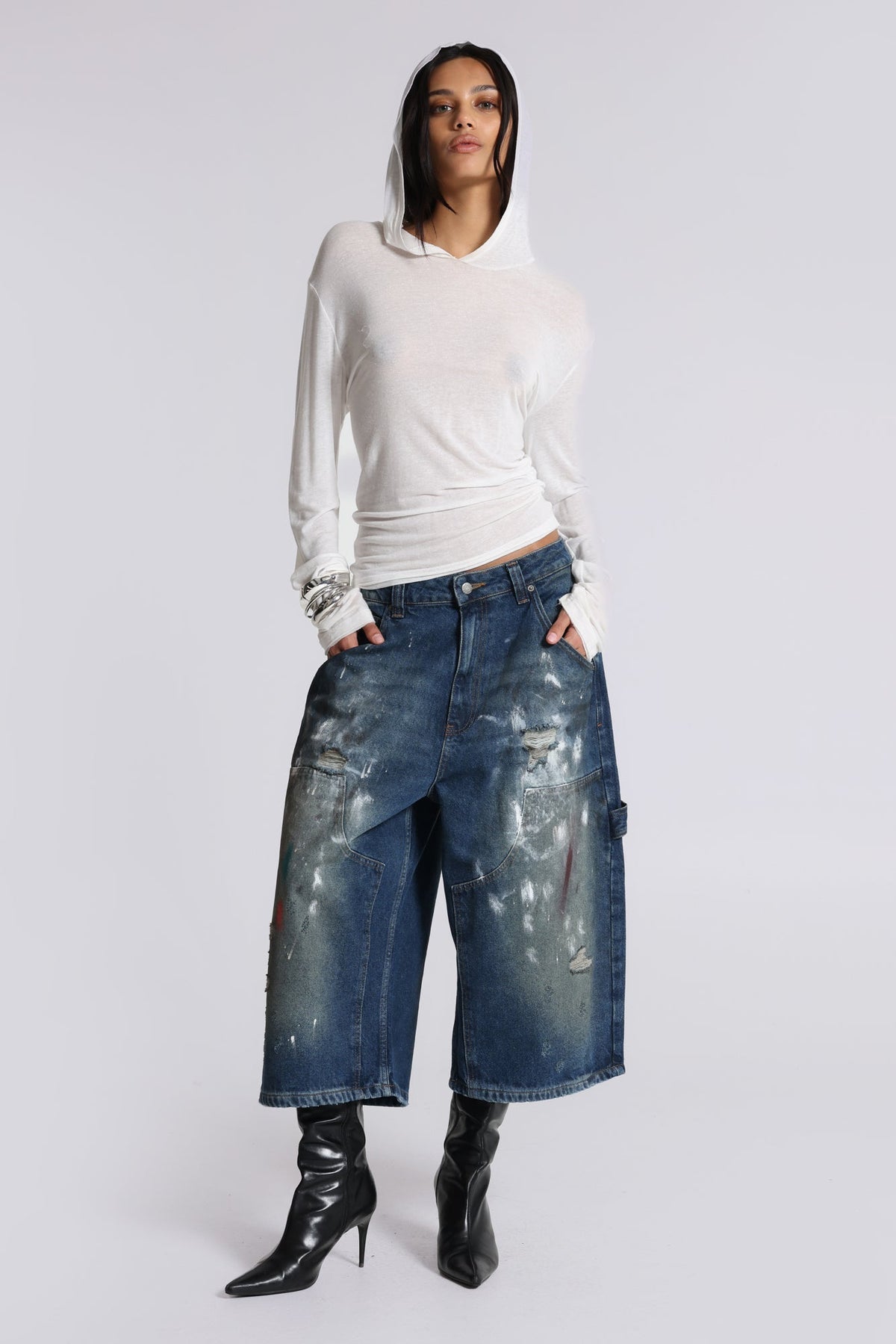 Sudadera con capucha Marl Mist blanca