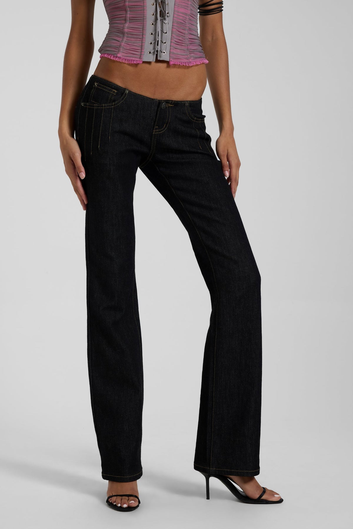 Rhiannon Extreme Low-rise Bootcut Jeans