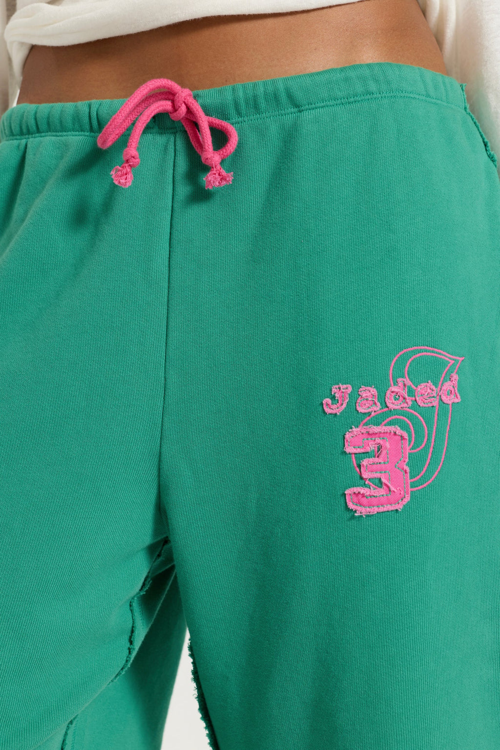 Cleo Slouchy Jogger Shorts in Green