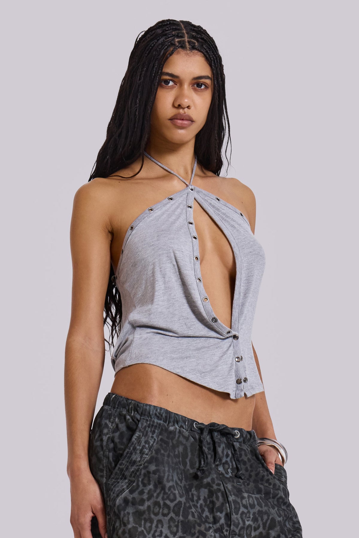 Zeila Cut Out Drape Top
