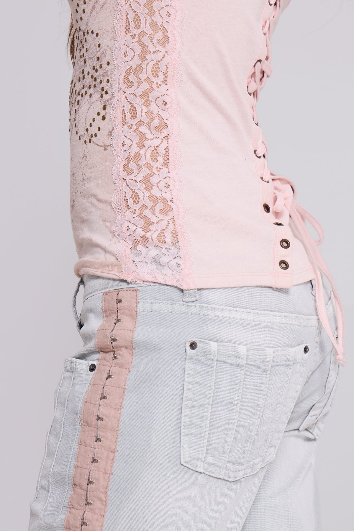 Ramona Burnout Vest Top in Pink