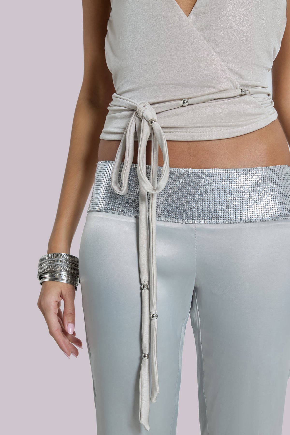 Eder Metallic Asymmetric Top